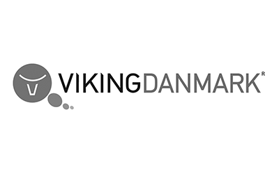 Viking Danmark logo sort hvid