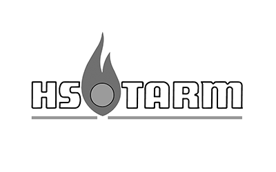 HS Tarm hvid og grå logo
